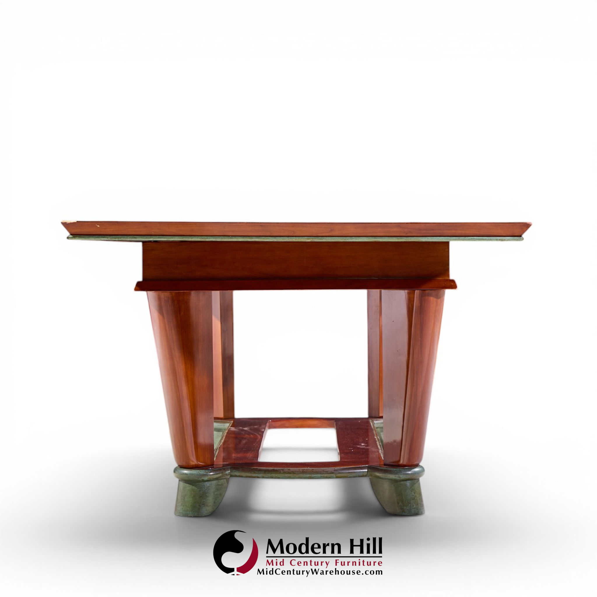 maxime old art deco french cherrywood and copper dining table