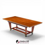 maxime old art deco french cherrywood and copper dining table