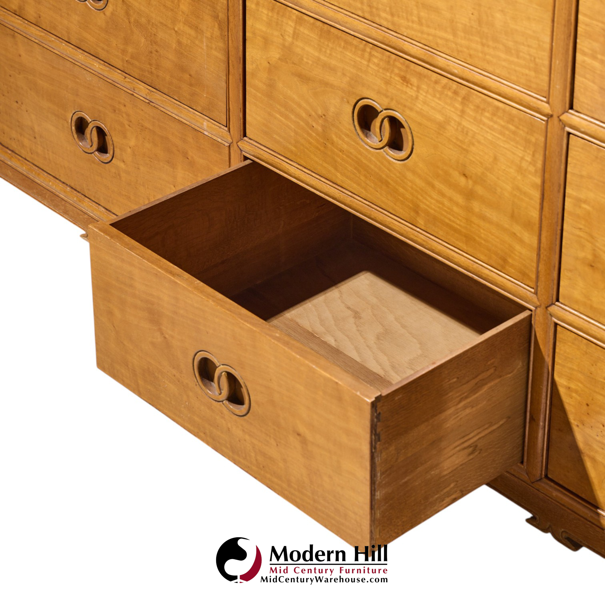 michael taylor for baker mid century 9 drawer mahogany lowboy dresser