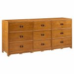 michael taylor for baker mid century 9 drawer mahogany lowboy dresser