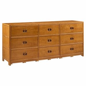 michael taylor for baker mid century 9 drawer mahogany lowboy dresser