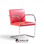 mies van der rohe for knoll brno mid century cantilever chrome dining chairs - set of 8