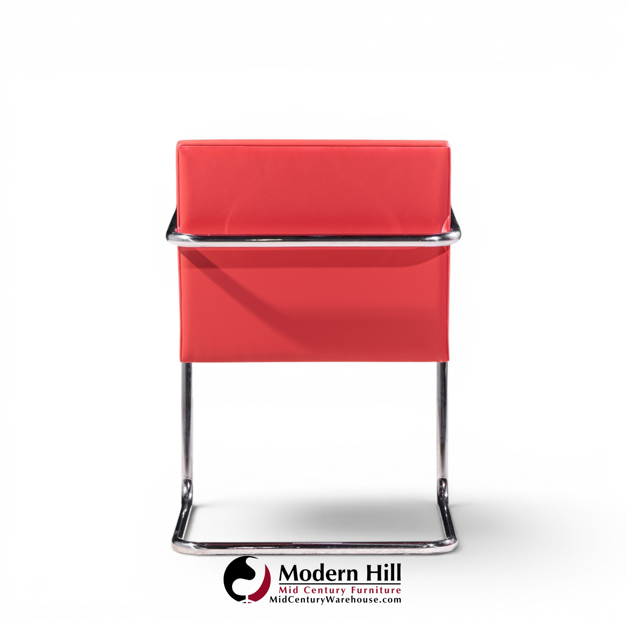 mies van der rohe for knoll brno mid century cantilever chrome dining chairs - set of 16