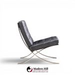mies van der rohe for knoll mid century barcelona chairs - pair