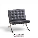mies van der rohe for knoll mid century barcelona chairs - pair
