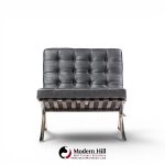 mies van der rohe for knoll mid century barcelona chairs - pair