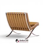 mies van der rohe for knoll mid century barcelona lounge chairs - pair