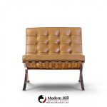 mies van der rohe for knoll mid century barcelona lounge chairs - pair