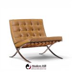 mies van der rohe for knoll mid century barcelona lounge chairs - pair