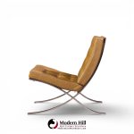 mies van der rohe for knoll mid century barcelona lounge chairs - pair