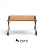 mies van der rohe for knoll mid century barcelona stool with cowhide sling
