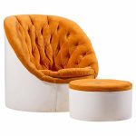 milo baughman for thayer coggin mid century lounge chair and ottoman