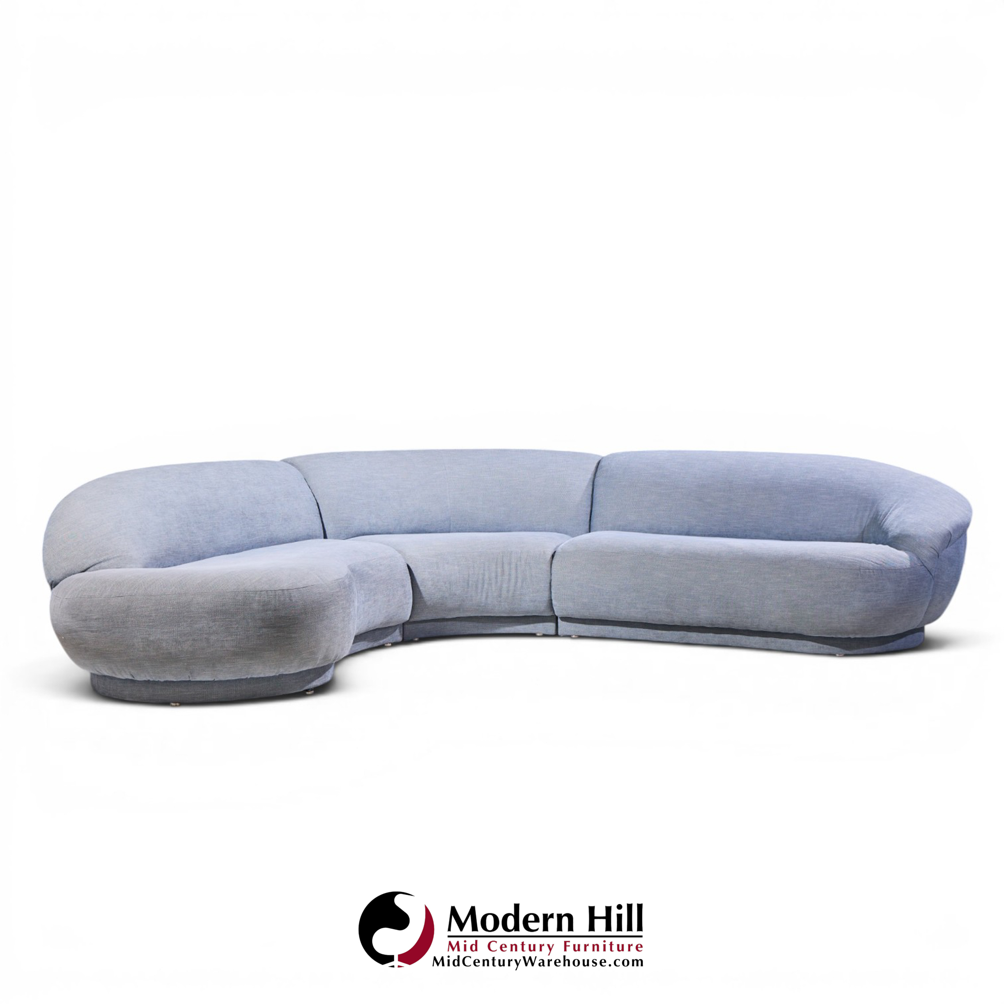 milo baughman for thayer coggin mid century sectional sofa