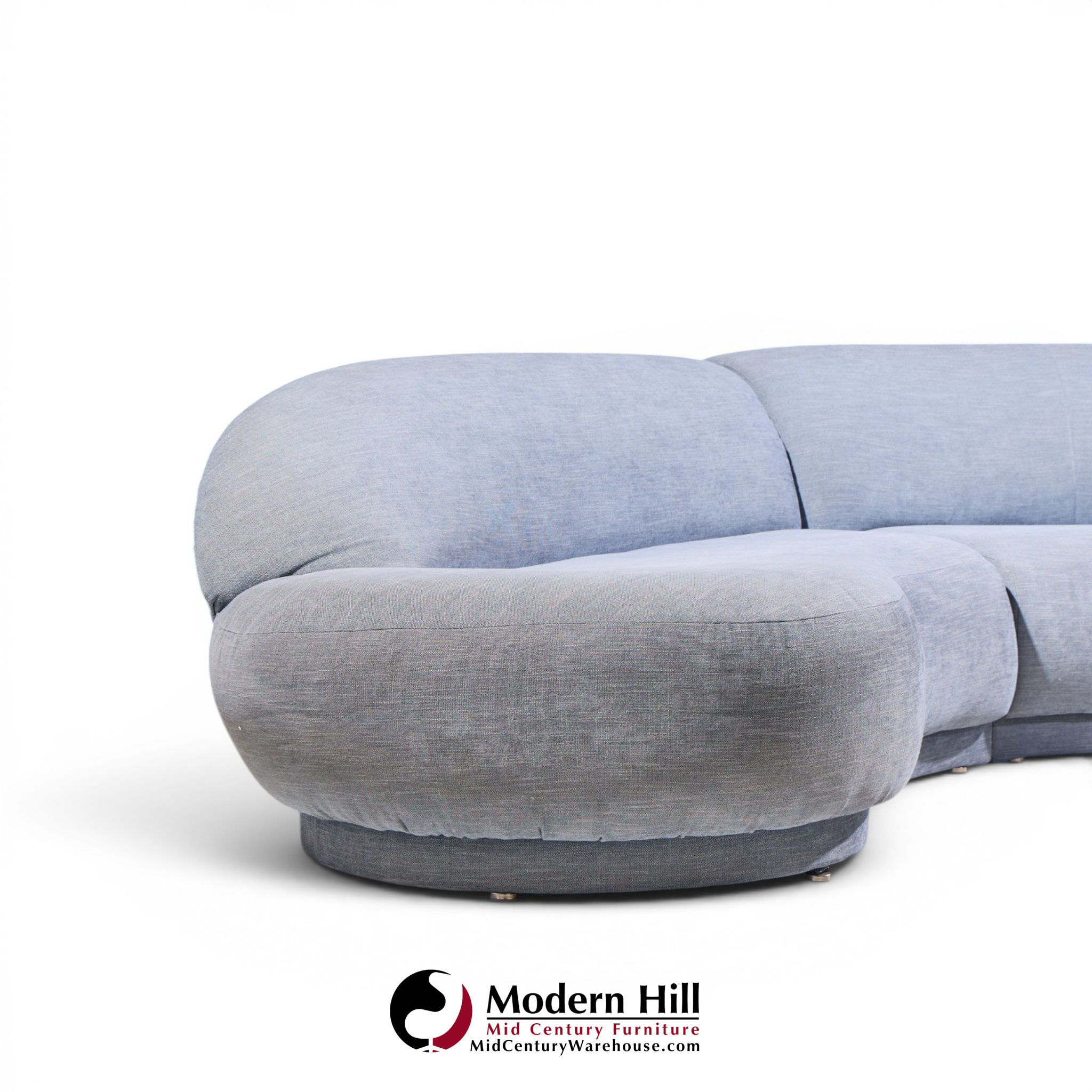 milo baughman for thayer coggin mid century sectional sofa