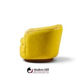 milo baughman for thayer coggin mid century tufted swivel lounge chairs - pair