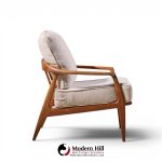 milo baughman for thayer coggin mid century walnut lounge chairs - pair
