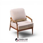 milo baughman for thayer coggin mid century walnut lounge chairs - pair