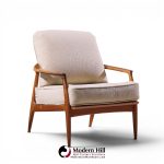 milo baughman for thayer coggin mid century walnut lounge chairs - pair