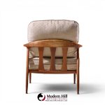 milo baughman for thayer coggin mid century walnut lounge chairs - pair
