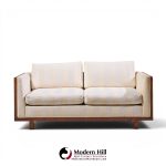milo baughman for thayer coggin style mid century rosewood case loveseat sofa