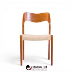 niels moller models 55 and 71 mid century danish teak dining chairs - set of 12