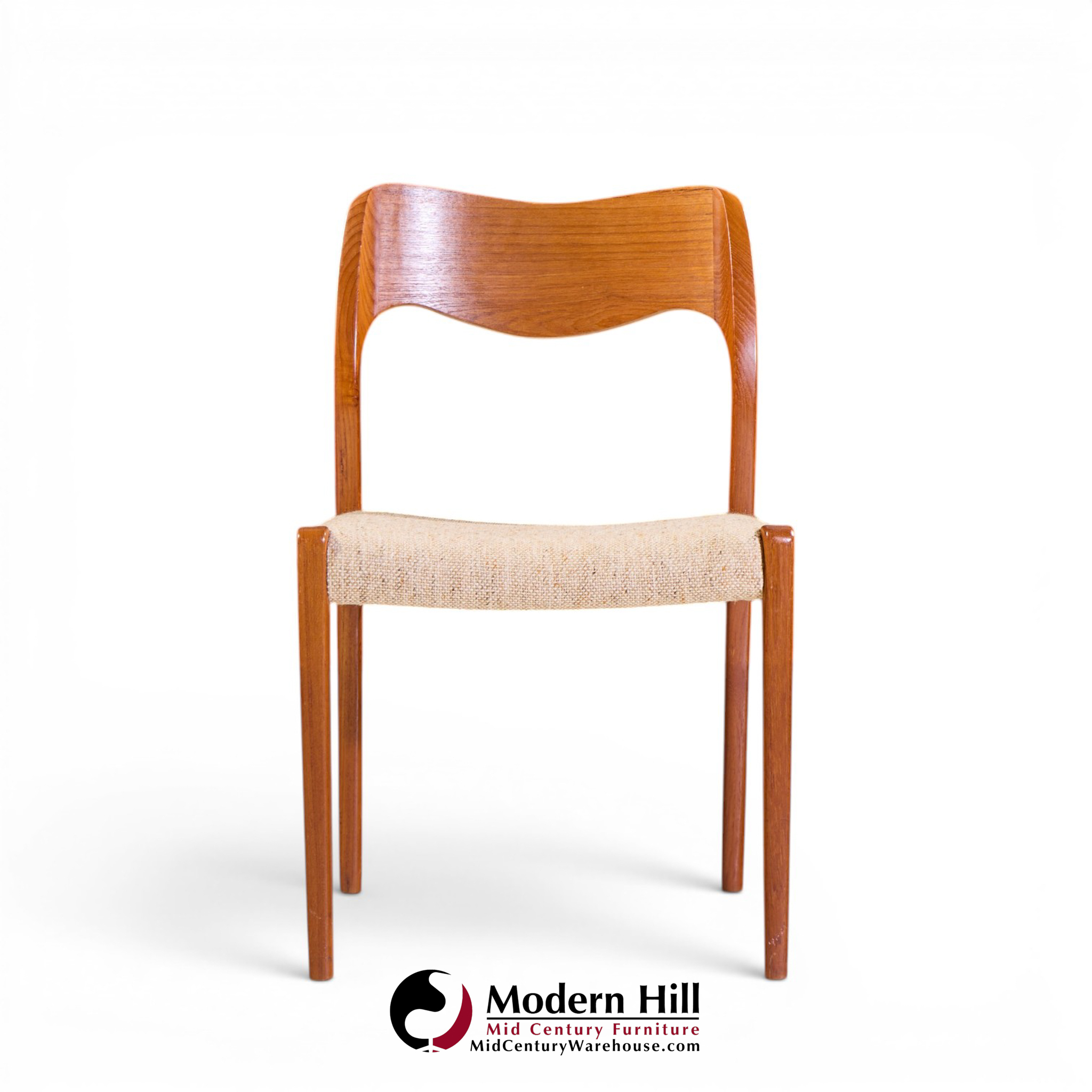 niels moller models 55 and 71 mid century danish teak dining chairs - set of 12