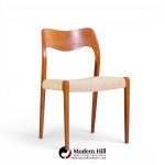 niels moller models 55 and 71 mid century danish teak dining chairs - set of 12