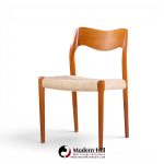 niels moller models 55 and 71 mid century danish teak dining chairs - set of 12