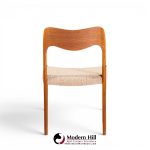 niels moller models 55 and 71 mid century danish teak dining chairs - set of 12