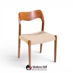 niels moller models 55 and 71 mid century danish teak dining chairs - set of 12