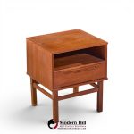 nils johnsson for tørring møbelfabrik mid century danish teak nightstands - pair