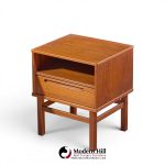 nils johnsson for tørring møbelfabrik mid century danish teak nightstands - pair
