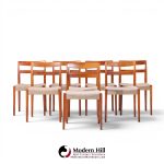nils jonsson for troeds garmi mid century swedish teak dining chairs - set of 8