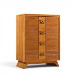 paul frankl for brown saltman mid century oak and brass highboy dresser