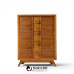 paul frankl for brown saltman mid century oak and brass highboy dresser