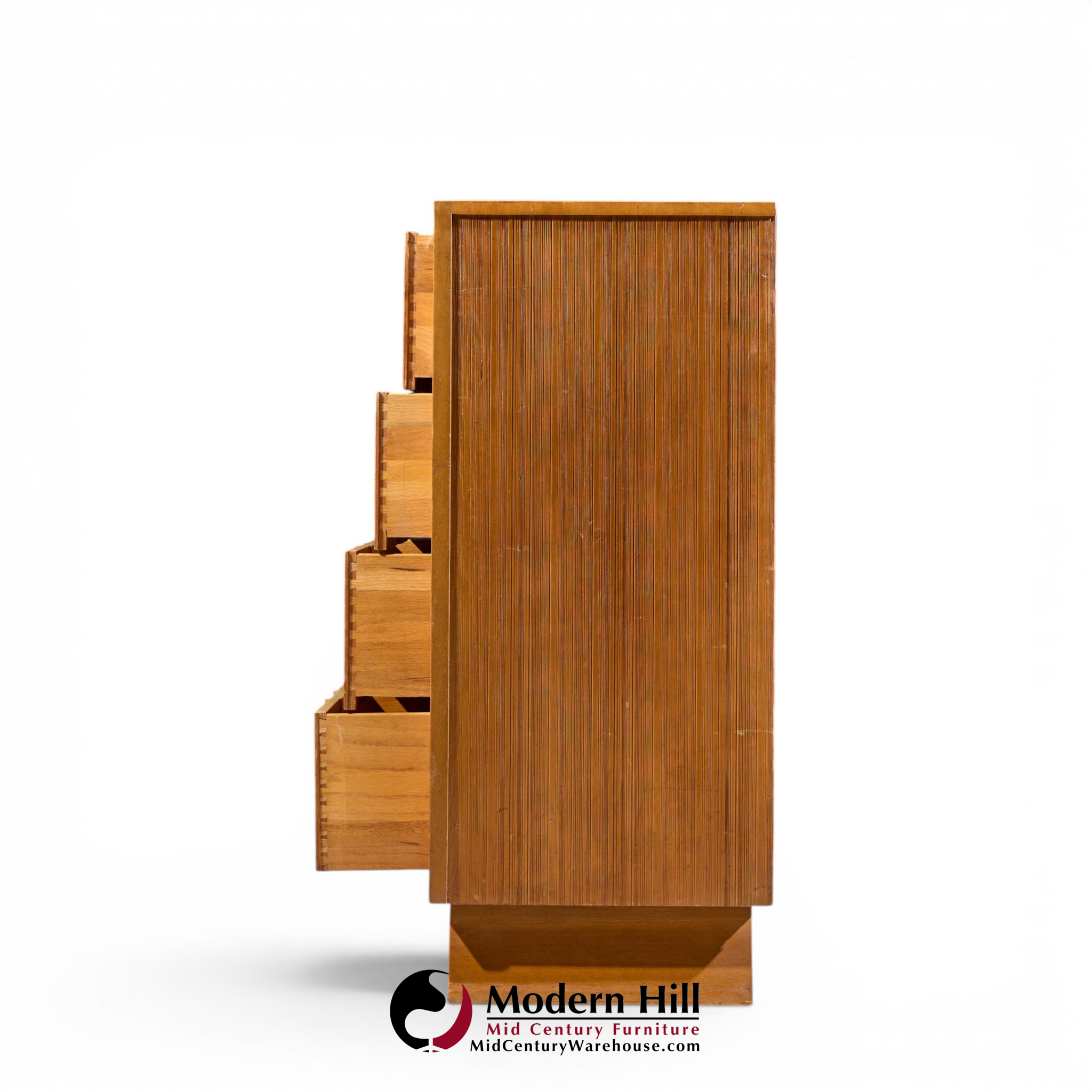 paul frankl for brown saltman mid century oak and brass highboy dresser