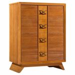 paul frankl for brown saltman mid century oak and brass highboy dresser