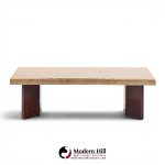 paul frankl for johnson furniture mid century mahogany and cork coffee table