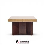paul frankl for johnson furniture mid century mahogany and cork coffee table