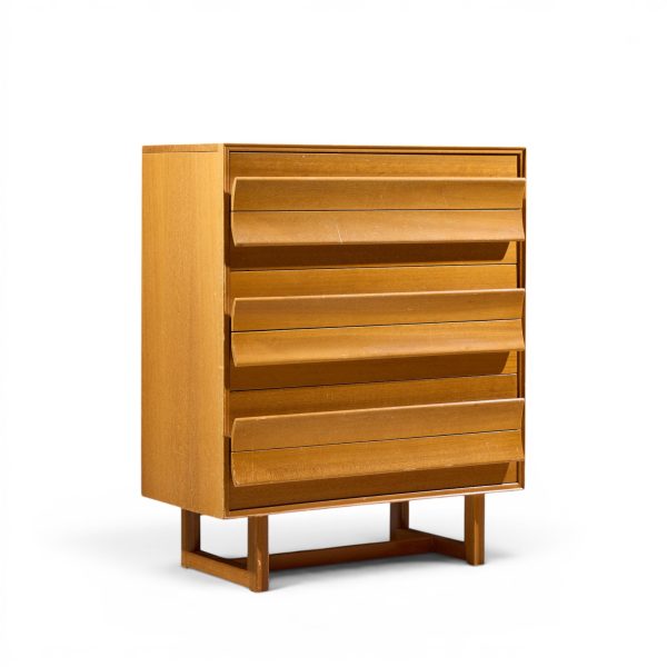 paul laszlo for brown saltman mid century bleached mahogany highboy dresser