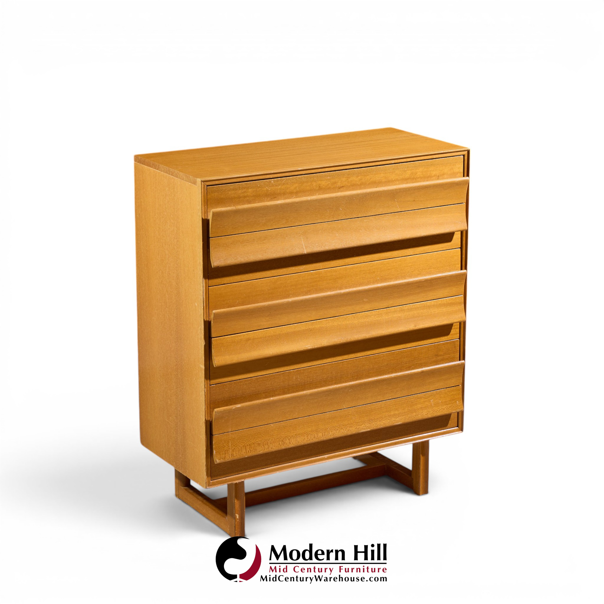 paul laszlo for brown saltman mid century bleached mahogany highboy dresser