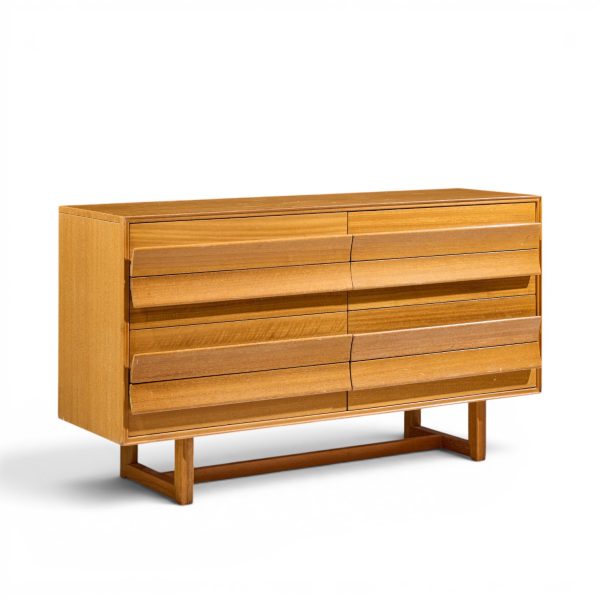 paul laszlo for brown saltman mid century bleached mahogany lowboy dresser