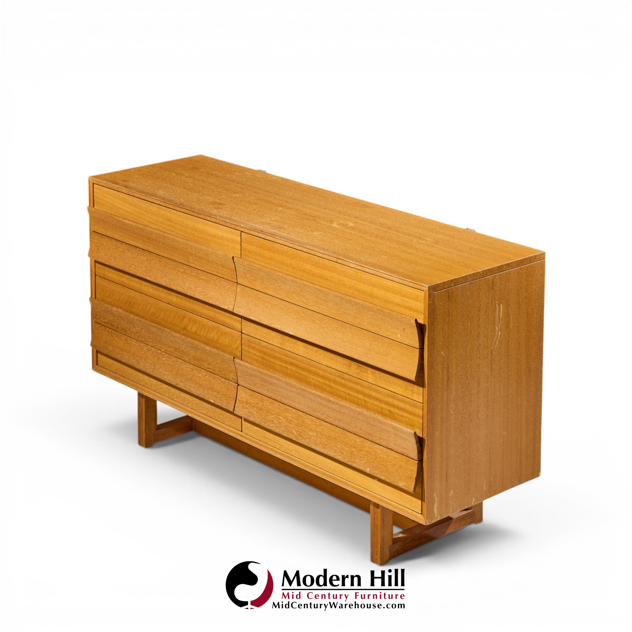 paul laszlo for brown saltman mid century bleached mahogany lowboy dresser
