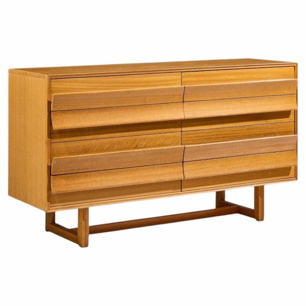 paul laszlo for brown saltman mid century bleached mahogany lowboy dresser