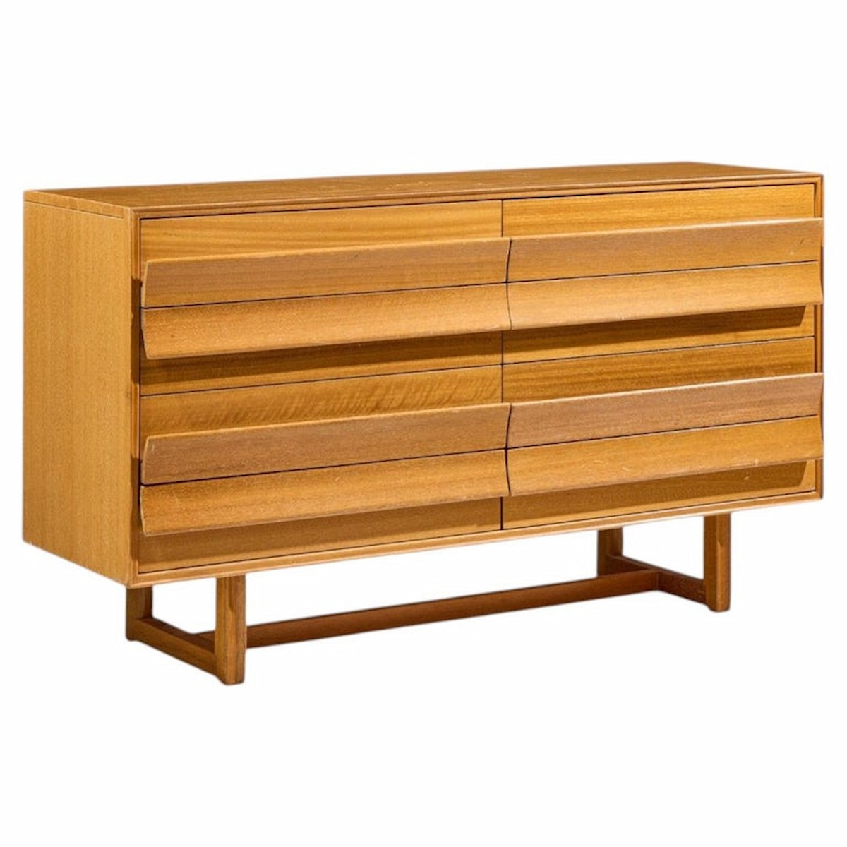 paul laszlo for brown saltman mid century bleached mahogany lowboy dresser