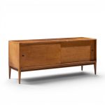 paul mccobb for planner group mid century maple sliding door credenza