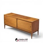 paul mccobb for planner group mid century maple sliding door credenza
