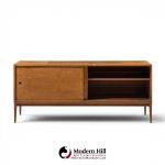 paul mccobb for planner group mid century maple sliding door credenza