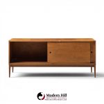 paul mccobb for planner group mid century maple sliding door credenza