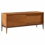 paul mccobb for planner group mid century maple sliding door credenza
